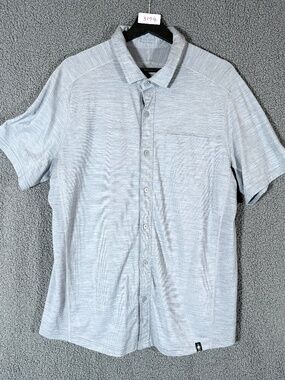 Smartwool Merino Sport 150 Wool Short Sleeve Button Polo Shirt - Men's Size L